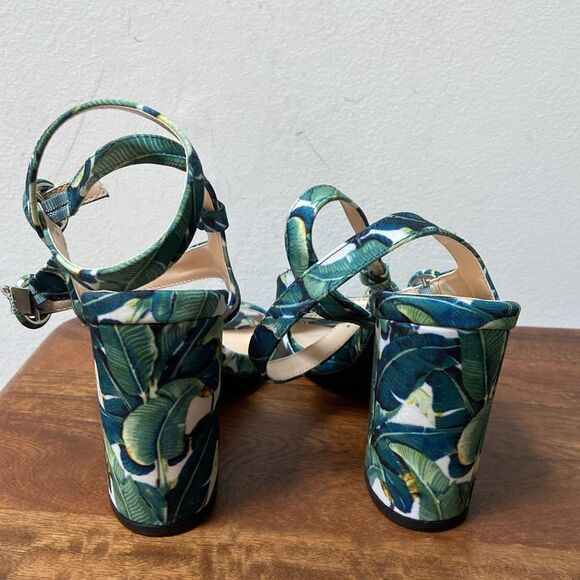 Qupid Green and Blue Heels with Wrap around Ankle Design - Picture 5 of 11